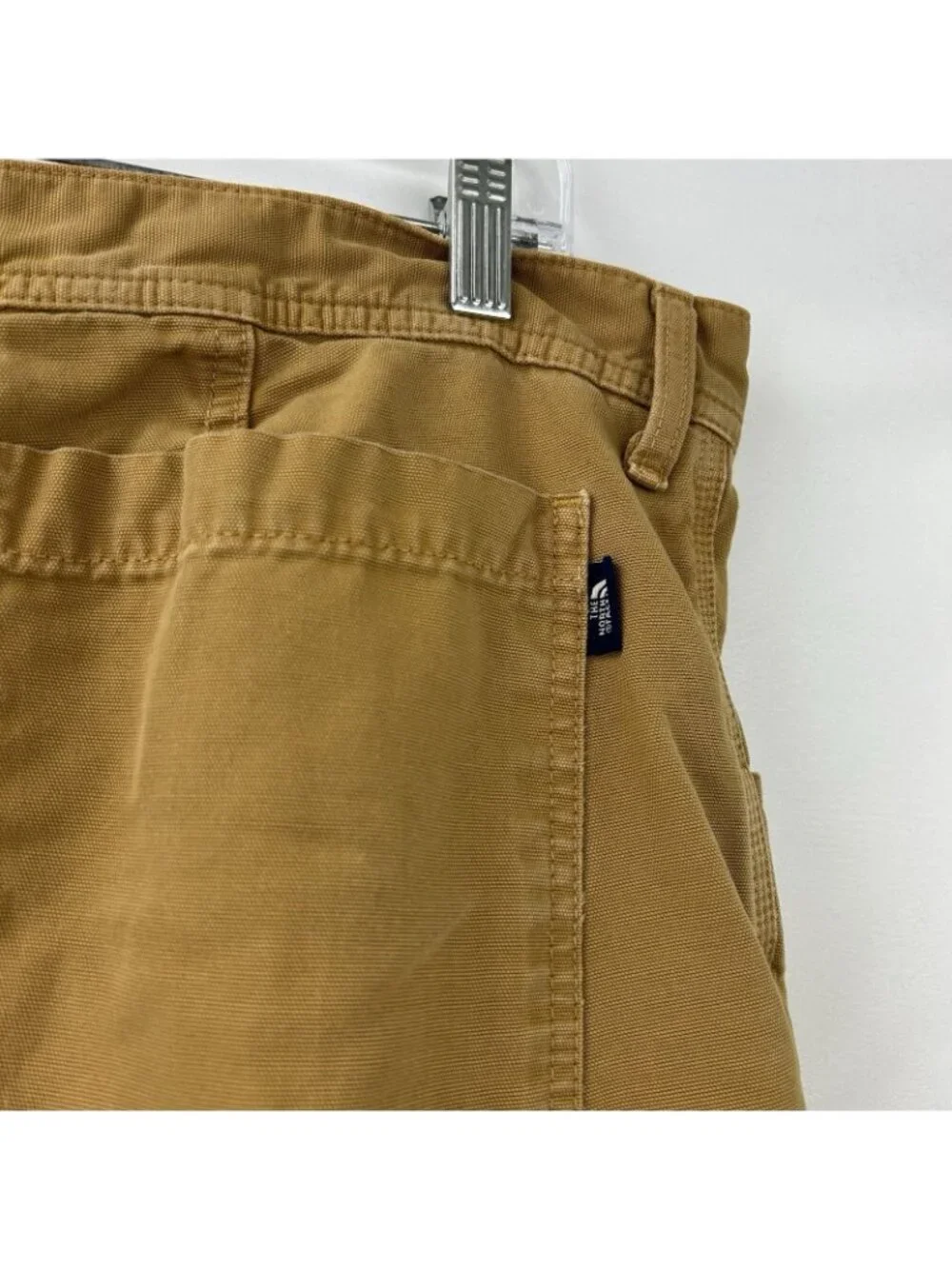 VTG The North Face Cotton Ripstop Cargo Shorts Men's 36R  Gold Hiking Camping